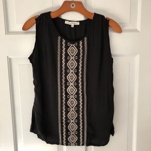 Black sleeveless top